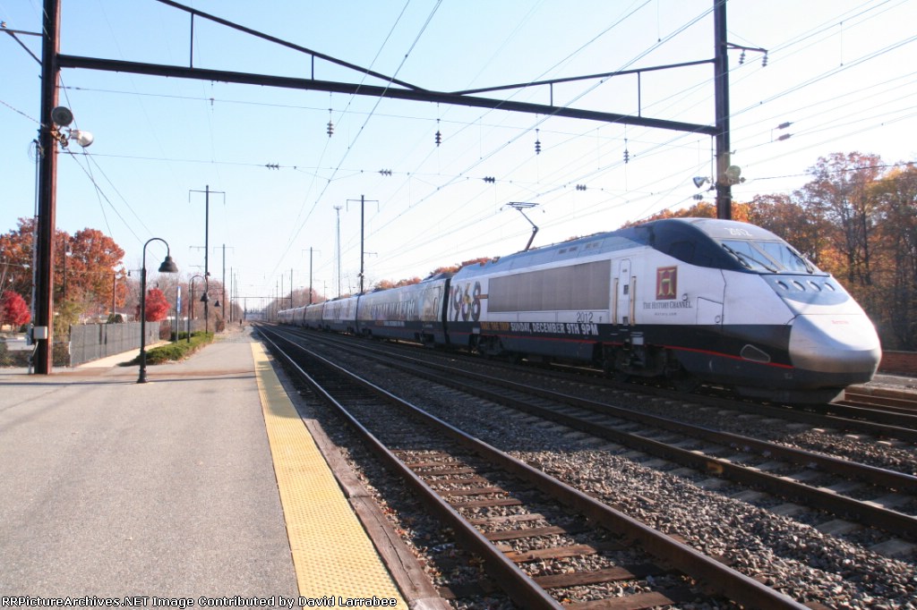 Acela 2250 in the 'History Wrap' livery